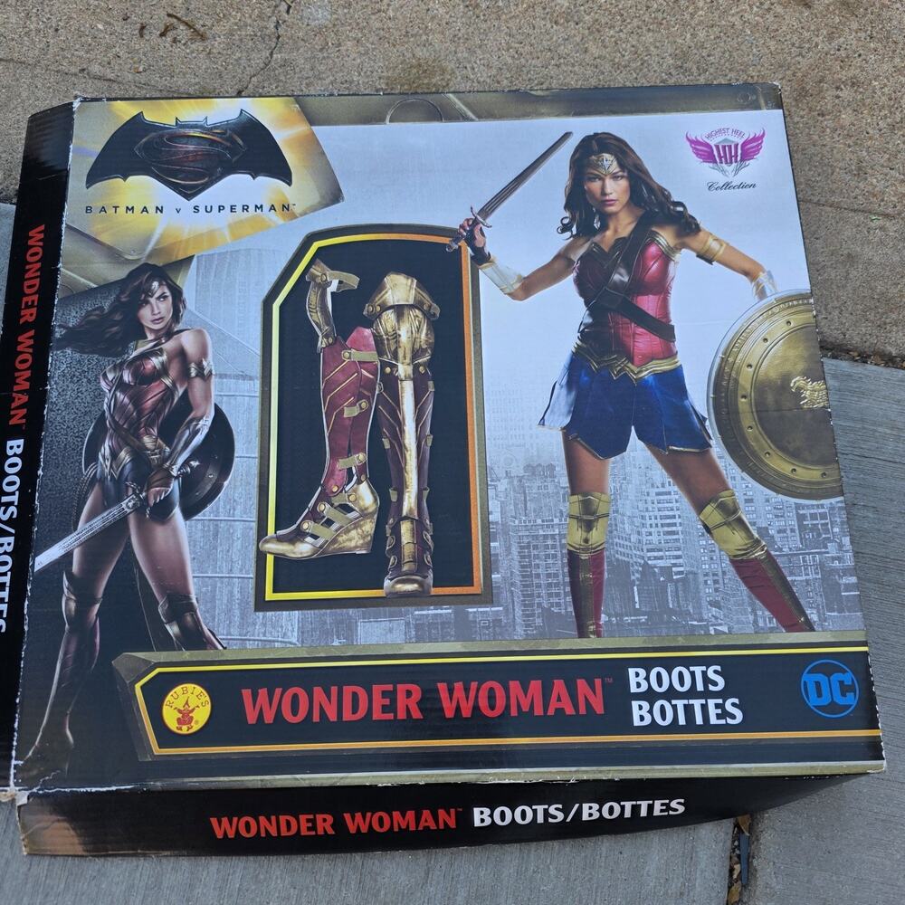 Wonder Woman Justice League 3-Piece Cosplay Wedge Boots SIZE 10